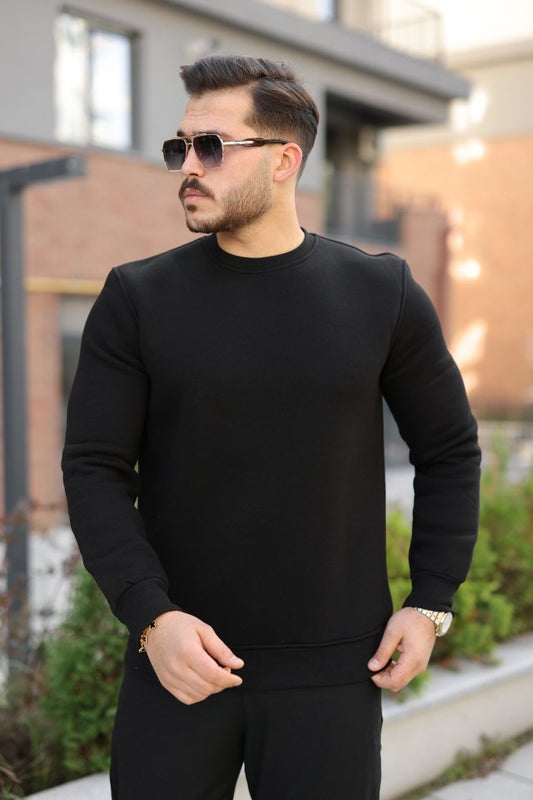 Erkek Üç İplik Şardonlu Sweatshirt