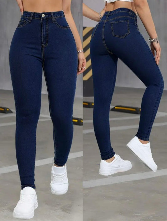 Kadın Yüksek Bel Dar Paça Likralı Pantolon