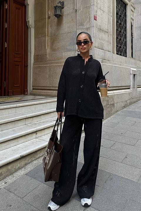 Moon Salaş Kroşe Pantolon Takım 9880