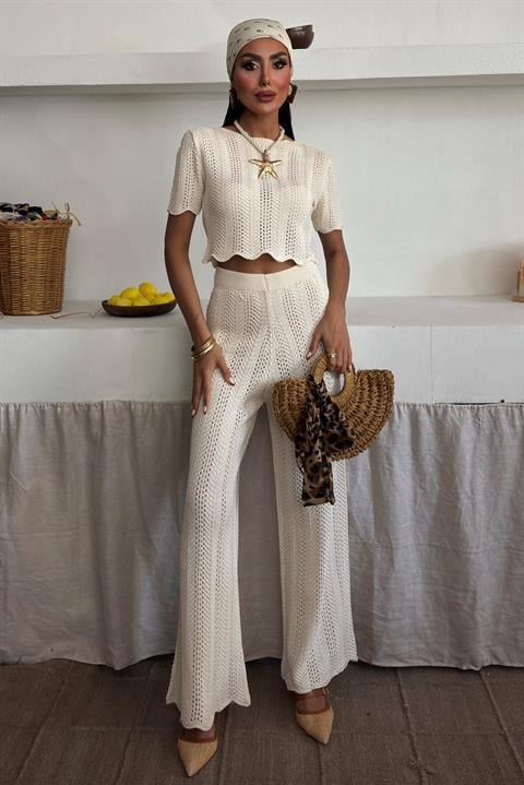 Triko Bluz Pantolon İkili Takım 10084-025