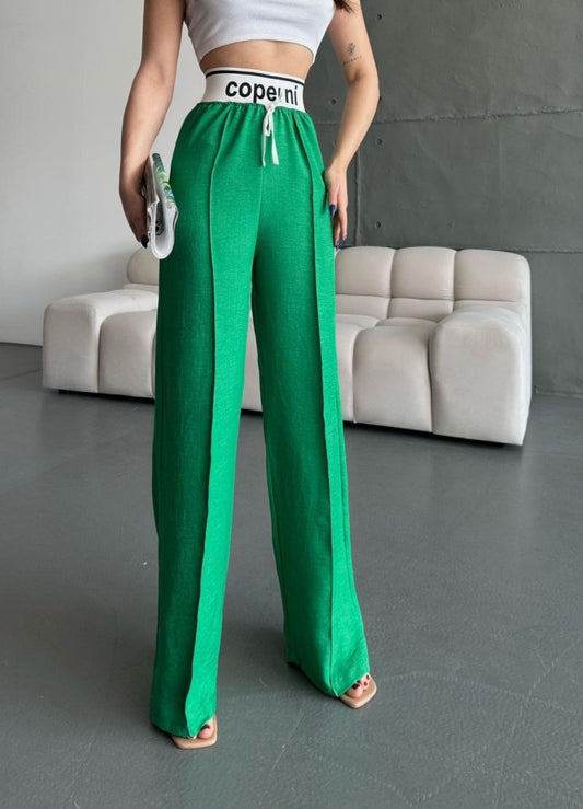 Kadın Aerobin Kumsş Yüksek Bel Bol Kesim Gipeli Pantolon