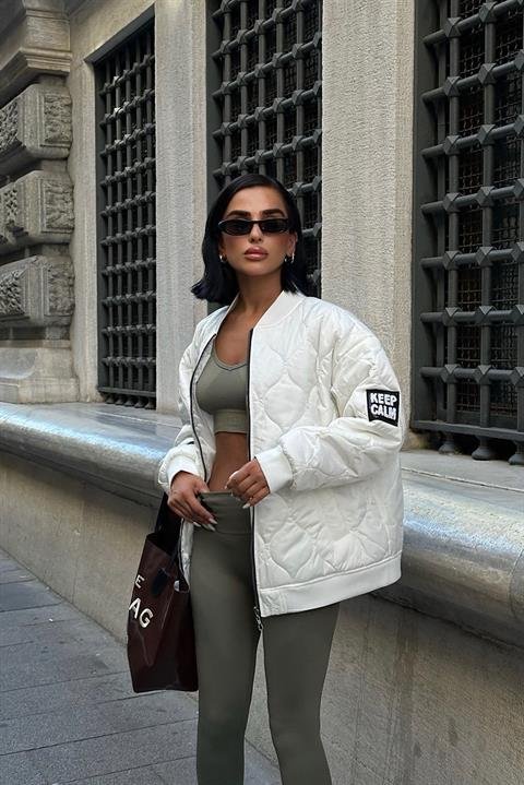 Alisa Oversize Kapitone Bomber Ceket 7058 -08