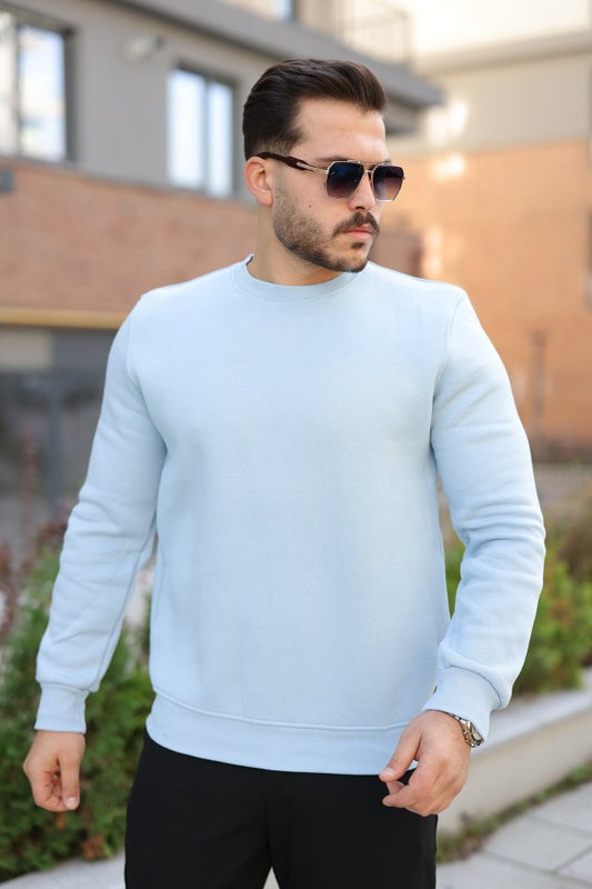 Erkek Üç İplik Şardonlu Sweatshirt