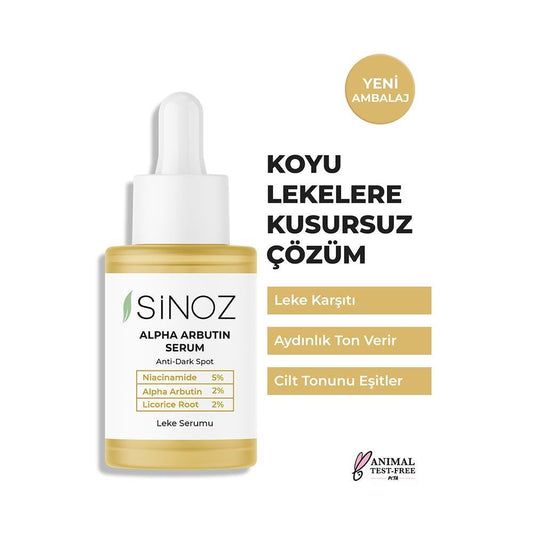 Sinoz Koyu Leke Karşıtı Arbutin Cilt Serumu Niacinamide 5% + Alpha Arbutin 2% 30 ML