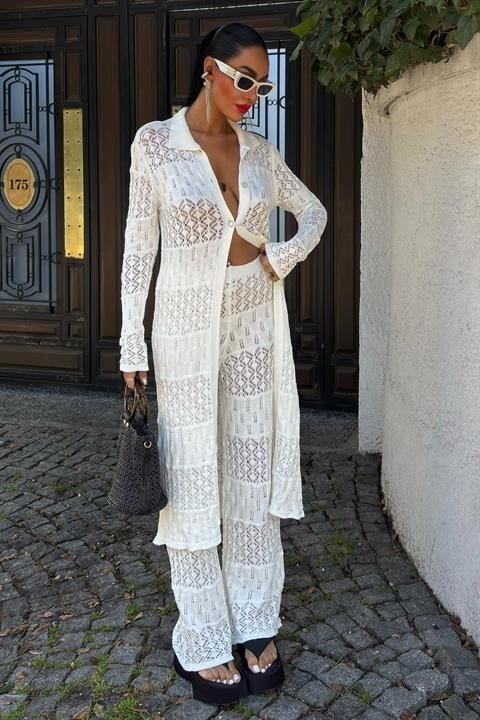 Bridget Ajurlu Uzun Hırka Takım 9881