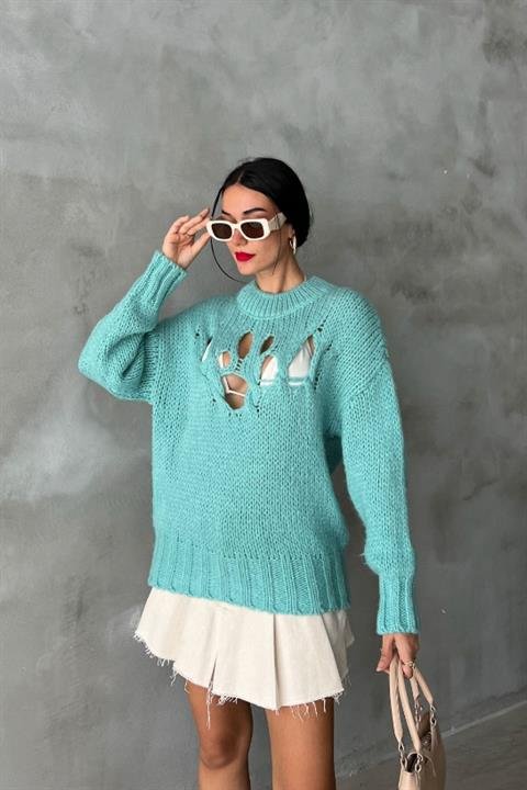 Midred Cut Out Triko Kazak 1200-09