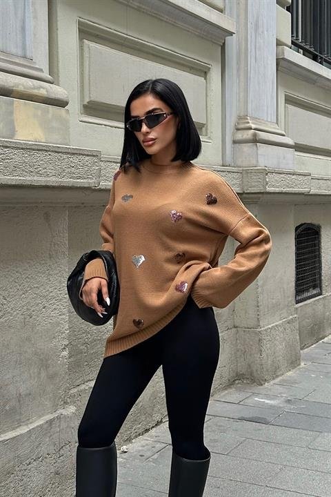 Molly Kalp Desenli Triko Örme Kazak 1339