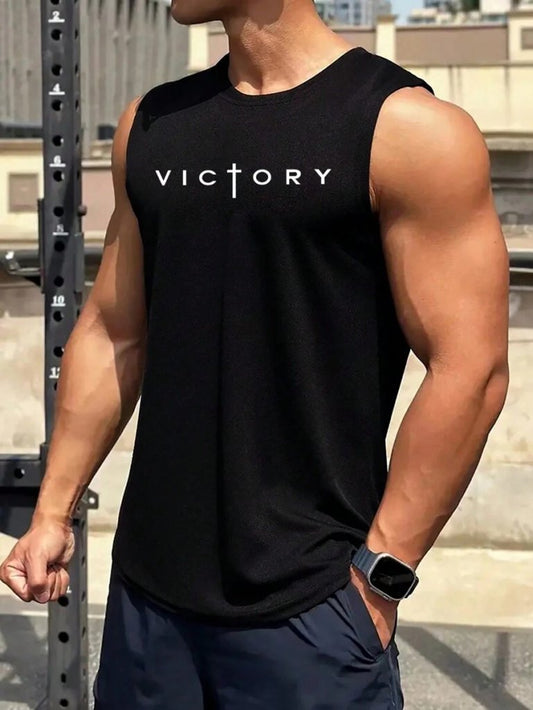 Erkek Victory Baskılı Süprem Kolsuz Tişört
