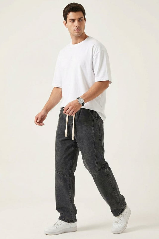 Erkek Rahat Kesim Baggy Jean Pantolon 30074 - Antrasit