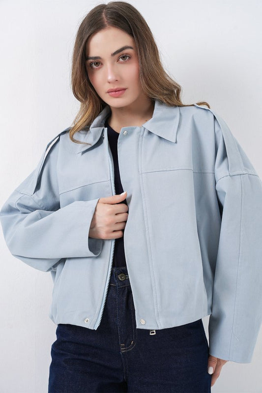 Kot Bomber Ceket 0737 - Mavi