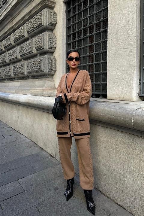 Lunadel Triko Hırka Pantolon Takım 9974