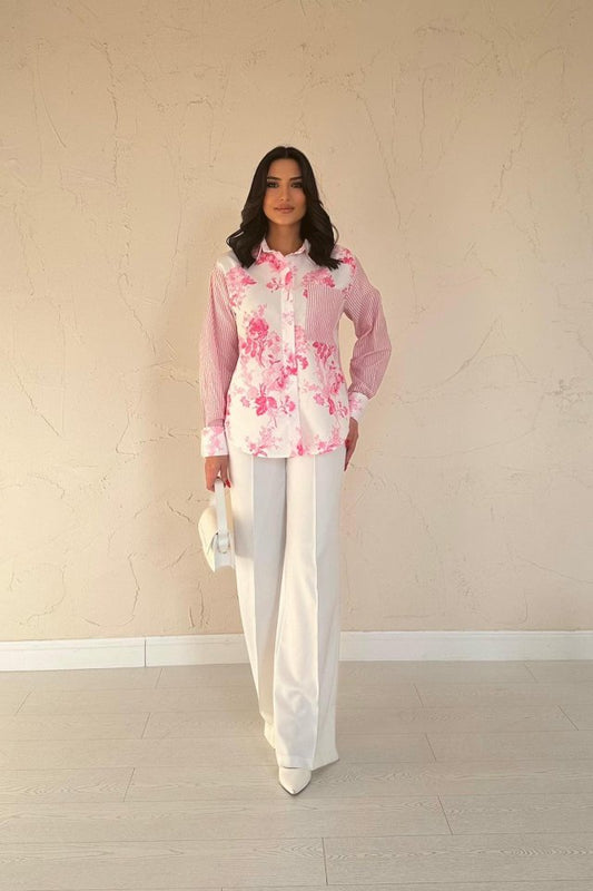 Pembe Garnili Gömlek