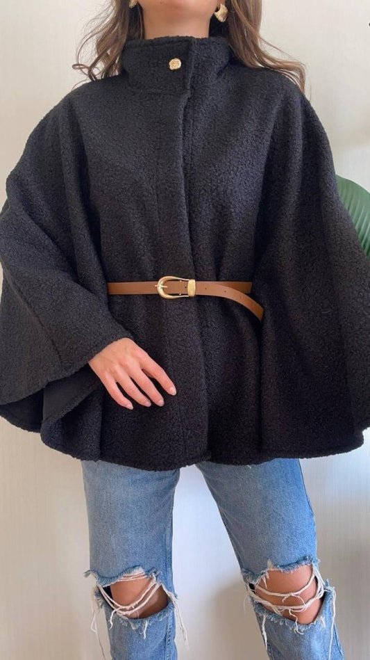 Kadın Hakim Yaka Ispanyol Kol Detay Kemer Dahil Kaban