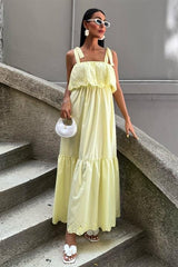 Etek Ucu Brode Nakışlı Boyundan Bağlamalı Elbise 2881