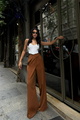 PALAZZO PANTOLON - Kahverengi