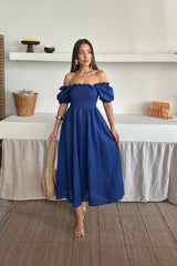 Siyah Gipeli Brode Elbise