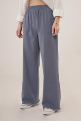 Bel Lastikli Paça Detaylı Cepli Krem Pantolon