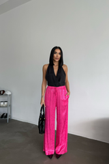 JAKAR SATEN PANTOLON - Mavi