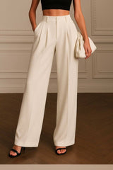 Kadın Yüksek Bel Bol Paça Pantolon