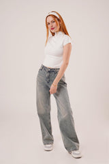 Boğazlı Parlak Kumaş Bordo Crop