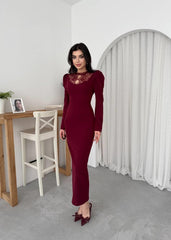 Port Dantel Detay Elbise