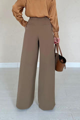 Füme Pileli Comfort Pantolon