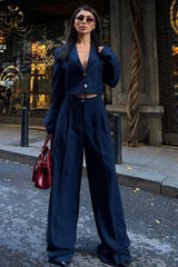 Garry Palazzo Pantolon Klasik Takım 9933