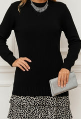 Kadın Uzun Kollu üst şardonlu Kaşkorse Alt Süprem Desenli Elbise