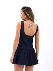 7460 KOT ELBİSE-MAVİ