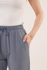 Cepli Belden Bağlamalı Paça Detaylı Haki Pantolon