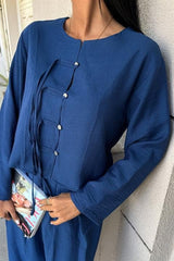 Önü İnce Kordon Detaylı Ve Double Paça Pantolonlu Takım 10180