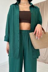 Saks Alice Gömlek Ve Bol Kesim Pantolon Takım