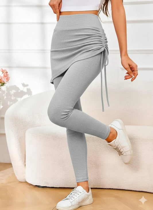 Kadın Yüksek Bel Yandan Büzgülü Alttan Uzun Kaşkorse Tayt Etek