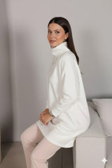 Kadın Uzun Kollu Balıkçı Yaka Scuba Tunik