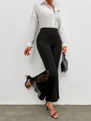 Kadın Ispanyol Paçadantel Detay Dalgıç Tayt