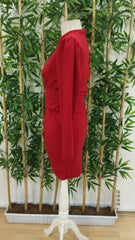 Kadın Uzun Kollu Bisiklet Yaka Bel Kemer Detay Ithal Krep Elbise