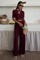 Triko Bluz Pantolon İkili Takım 10084-025