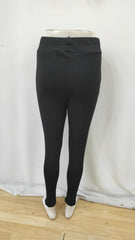 Kadın Yüksek Bel Cepli Düğmeli şardonlu Dalgıç Tayt Pantolon