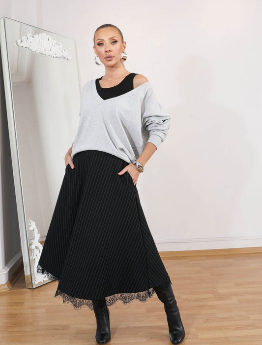 Kadın Atlet Bluz Ve Etek üçlü Takım