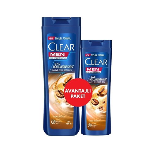 Clear Men Saç Dökülmesine Karşı Etkili Şampuan Kahve Çekirdeği Özü 350 Ml + 180 Ml