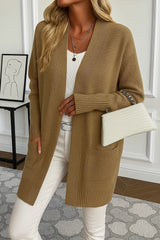 Kadın Uzun Kollu önü Açık Triko Hırka