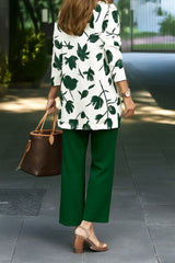 Kadın Uzun Kollu önü Açık Modal Ceket Kolsuz Viskon Iki Iplik Bluz Ve Pantolon üçlü Takım