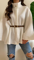 Kadın Hakim Yaka Ispanyol Kol Detay Kemer Dahil Kaban