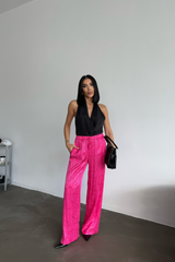 JAKAR SATEN PANTOLON - Mavi