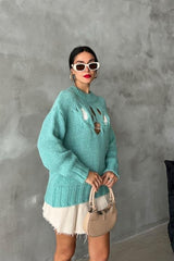 Midred Cut Out Triko Kazak 1200-09