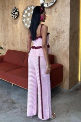 Askılı Bluz Pantolon Triko Takım 10114