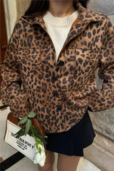 LEOPAR SÜET GÖMLEK - Leopar