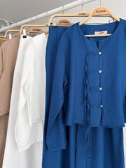 Önü İnce Kordon Detaylı Ve Double Paça Pantolonlu Takım 10180