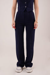 Ön Dikiş Detaylı Tek Düğme Camel Pantolon