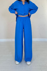 Saks Alice Gömlek Ve Bol Kesim Pantolon Takım